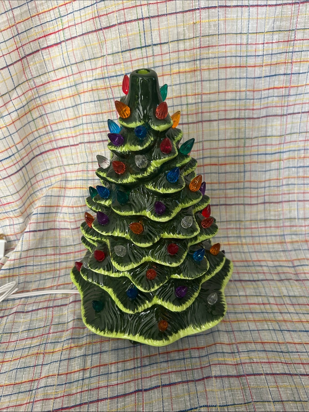 Vintage electric Christmas tree. Works well missing the star on top